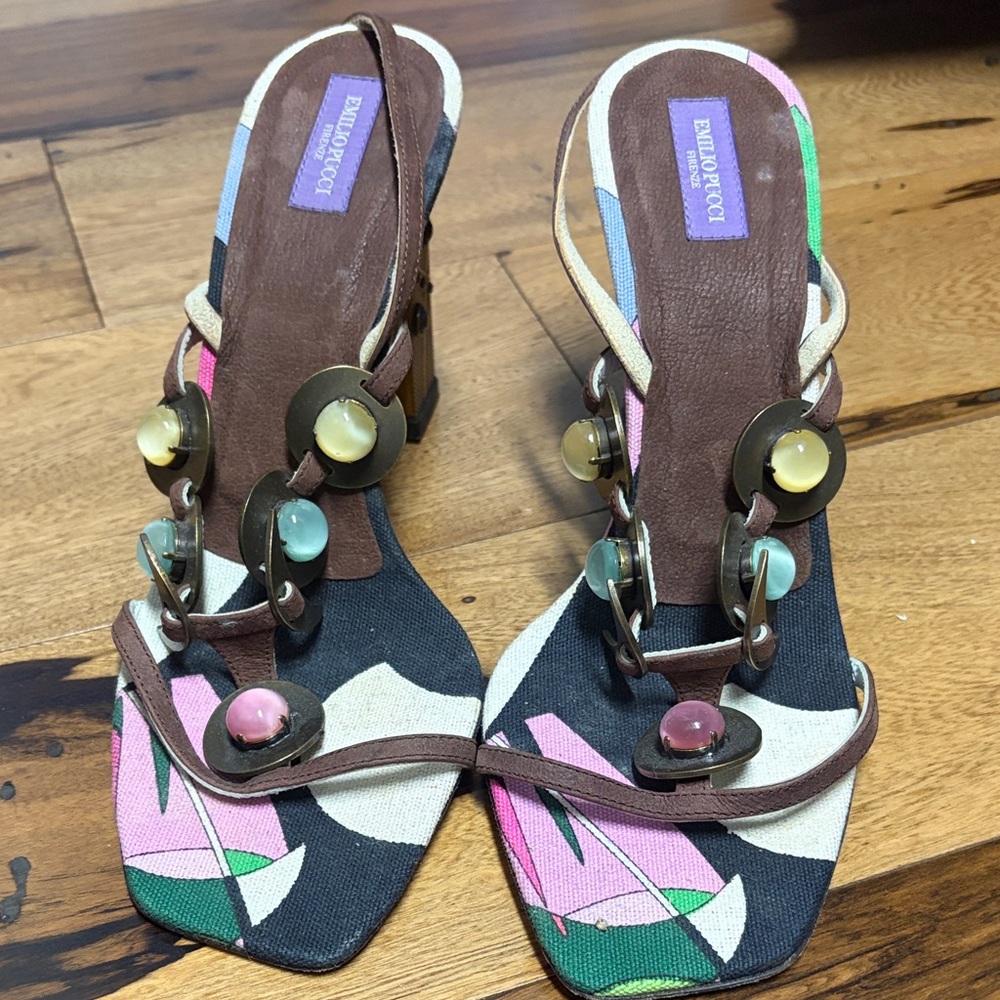 Emilio Pucci Multicolor Heeled Sandals